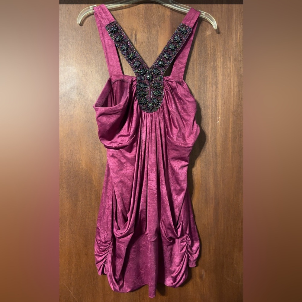 Maurice’s tank top beaded neck dressy shirt plus size 1X